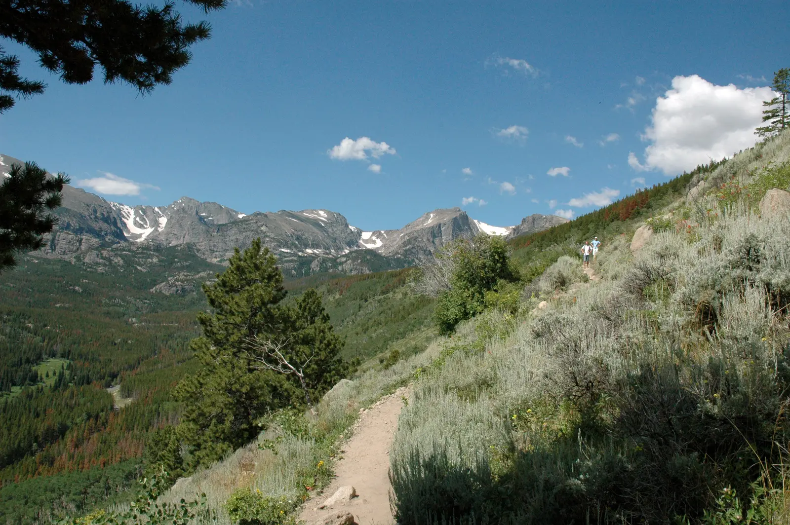 Wanderweg und Gipfel im Rocky Mountain Nationalpark, Colorado